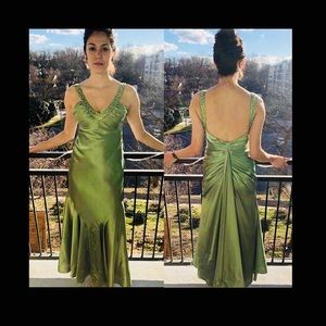 NWT Green Beaded MERMAID Gown 🐚